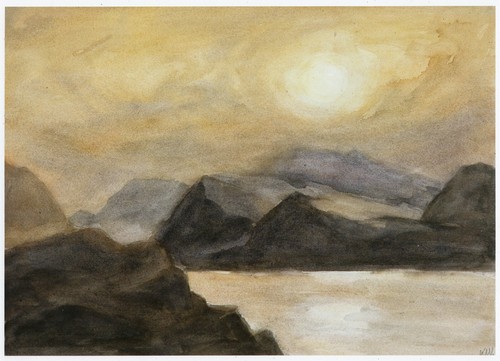 Sun over llyn padarn kyffin - over,