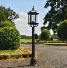 'Calcot' Vintage Bird Cage Pillar Light Outdoor Garden Lantern