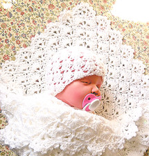 Hand Knitted/Crochet White