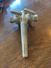 Vintage Twin Antique Large Brass Tap Keg Barrel Beer Man Cave Pub Ale Bar 