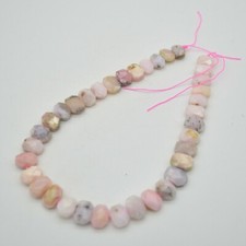 Pink Opal Faceted Rectangle