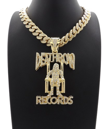 2pac deathrow pendant - deathrow, gold