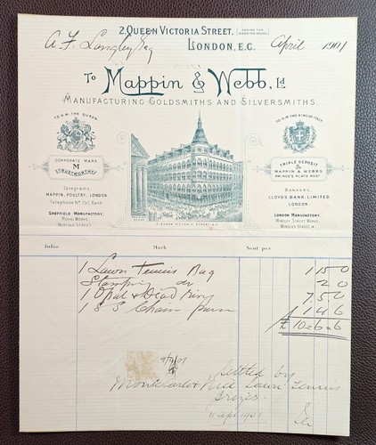 1901 mappin webb london - mappin, &