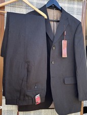 M and S Gents Black Linen Suit