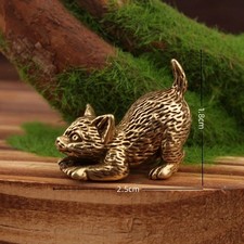 Vintage Brass Mini Cat