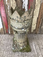 Old Yellow Buff Clay Crown Bishop Chimney Pot 2`6"High