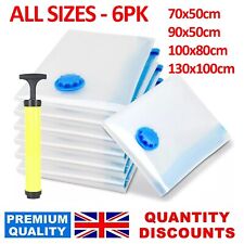6 x STRONG VACUUM STORAGE SPACE SAVING BAGS VAC BAG SPACE SAVER VACCUM VACUM-BAG