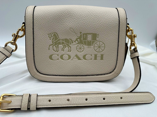 Coach beige pebbled leather - coach,