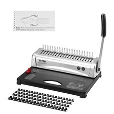 VEVOR Binding Machine Comb Binding Machine 21 Holes 100 PCS Binding Spines