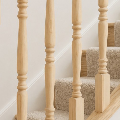 Pine traditional stair spindle - pine,