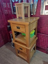 Solid Oak Side Table with