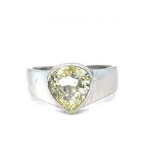 Pear Shaped Yellow Natural Diamond 1.5ct 18ct Gold Ring