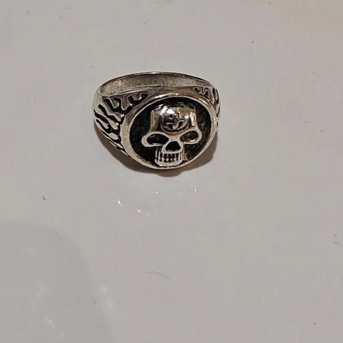 Antiqued silver flame - "flame, &