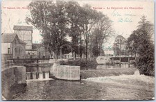 Antique Postcard Troyes Waterway France Charmilles Aube Rivers