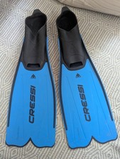 Used Cressi Rondinella Full Foot Fins - Blue, Size: 40/41