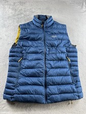 Rab Electron Vest Gilet Puffer Down Pertex Mens Large Blue Walking