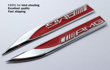 2x AMG Mercedes Emblem Badge