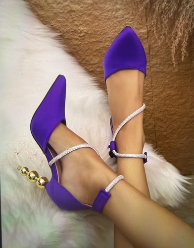 Purple high heeled stylish - heeled, and