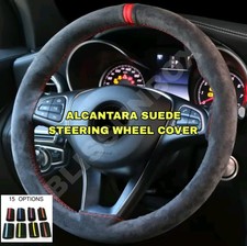 For MINI COOPER R50 R53 R56 FULL SUEDE ALCANTARA STEERING WHEEL COVER SPORT GRIP