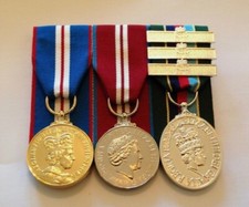Golden Jubilee, Diamond Jubilee, VRSM MINI Size Court Mounted Medals, Clasps