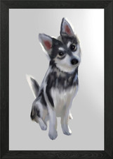 Husky puppy Painting Framed
