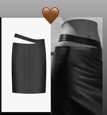 ZARA LEATHER SKIRT HIGH-WAIST