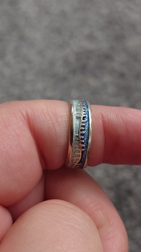 Sheila fleet blue enamel - enamel, ring