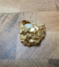 Yves Saint Laurent Ysl  Solid Gold Rock Ring Costume Ring Size 6 BN NO BOX