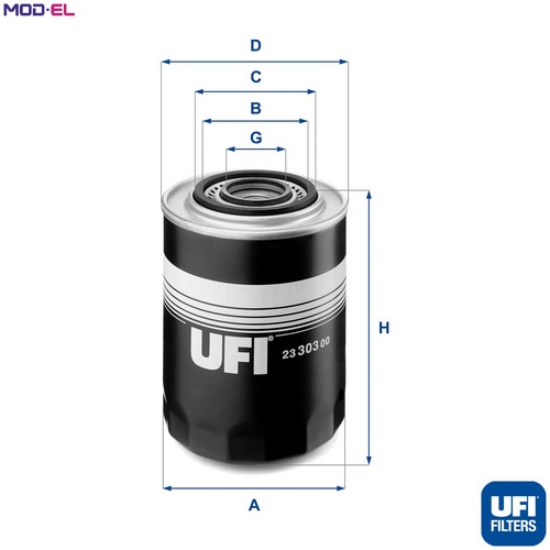 Oil filter 303 for - oil, 23.303.00