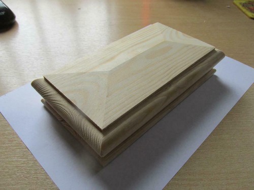 Stair newel post cap double - post,