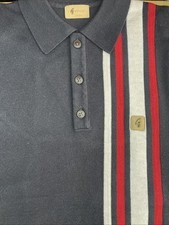 Men’s Gabicci knit polo navy medium