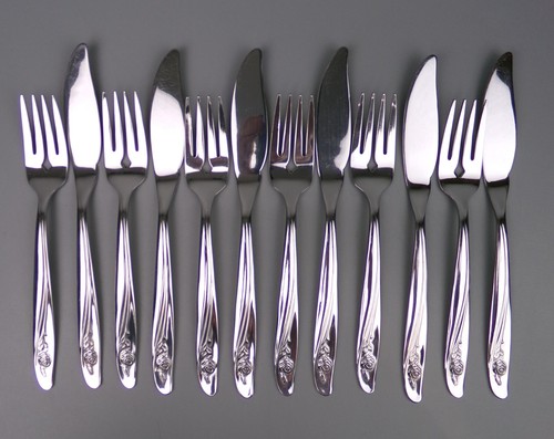 Vintage fish cutlery set 6 - set.,