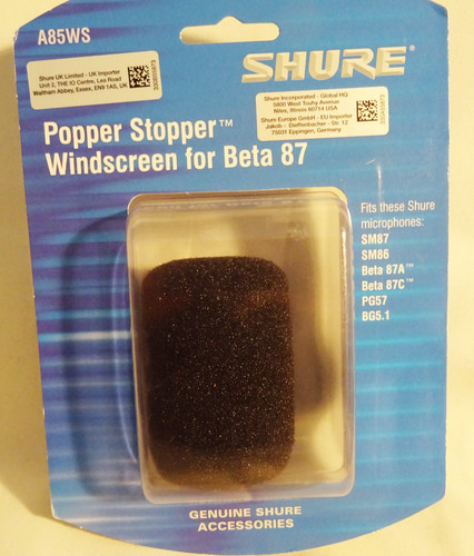 Shure a85ws black - a85ws, foam