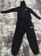 True Religion Black Tracksuit Hoodie & Joggers Size L