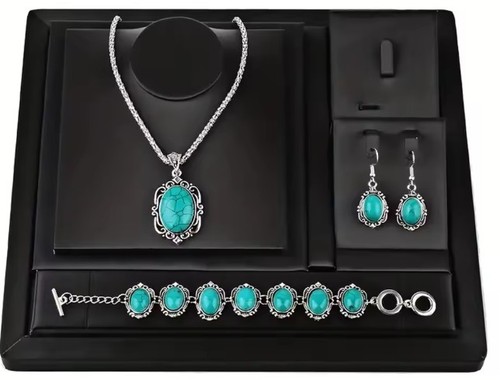 Turquoise pendant necklace - turquoise,