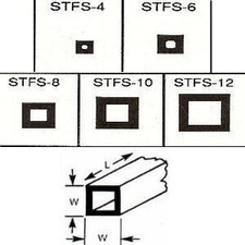 Plastruct Box Section - 6.4mm X 375mm