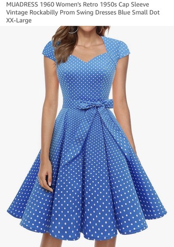 Muadress blue white polka dot - blue,