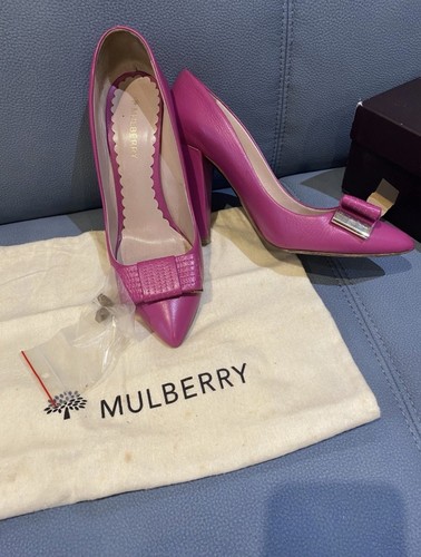 Mulberry stitched bow heeled - stitched,