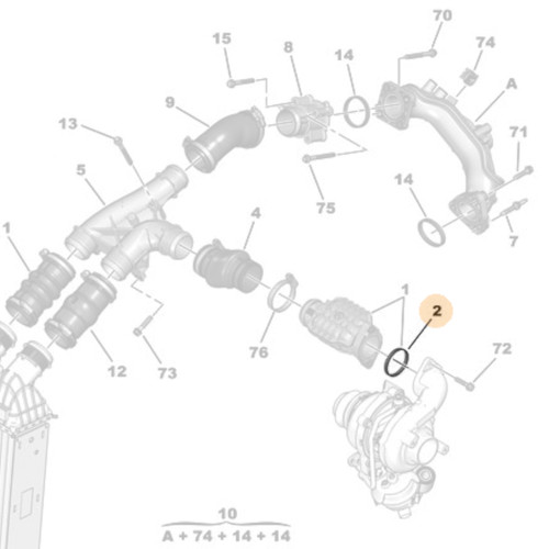 Genuine turbo air hose - air,