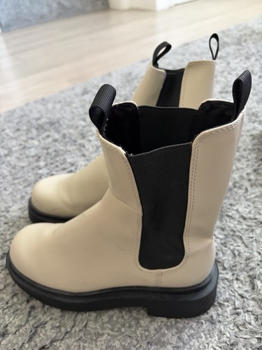 Cream chunky chelsea - cream, boots