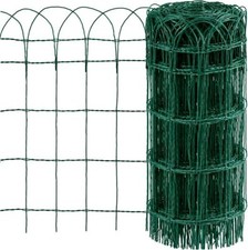 Green pvc coated garden border - coated,