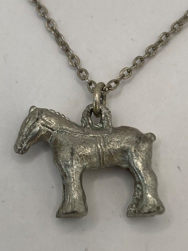 Small silver tone work - silver, horse