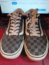 Vans Customs low Top lace up Shoes  Checkerboard Black unisex uk 6 eu 39
