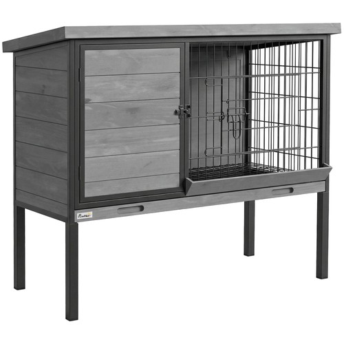 Outdoor wooden rabbit hutch - outdoor,