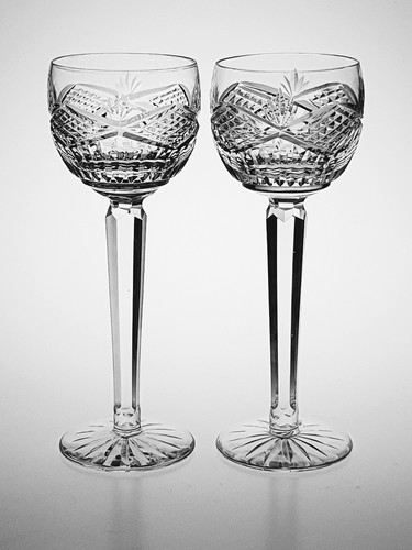 Pair tyrone crystal - pair, 8"