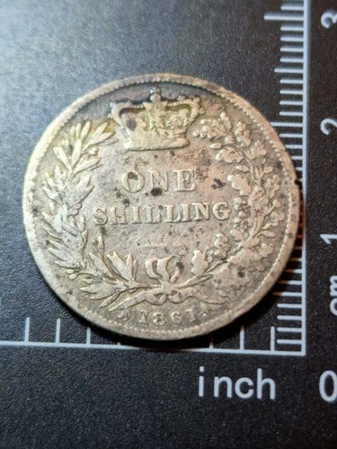1861 queen victoria shilling - 1861,