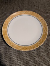 Set Of 4 Habitat Side Plates, Yellow & Grey