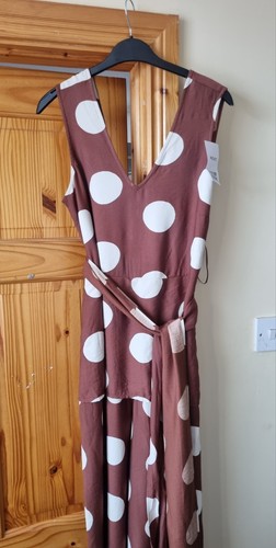 Next brown white polka dot - &,