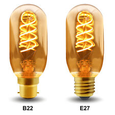 Vintage LED 4W Edison Style T45 Teardrop Spiral Filament Light Bulb B22 or E27