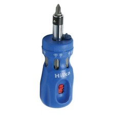 Stubby Ratchet Screwdriver & Bit Set 12 in 1 Phillips Hex Straight Drive Reverse